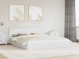 Storage Bed with Headboard White 160 x 200 cm Engineered Wood 3410777