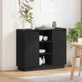 LED Sideboard Black Oak 90 x 32 x 75 cm Engineered Wood 869683