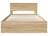 Bed Frame with Headboard Sonoma 100 x 200 cm Solid Pine Wood 3410638