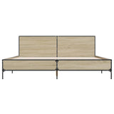 Bed Frame without Mattress Sonoma Oak 200x200 cm 3280018