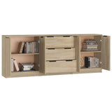 3 Piece Sideboards Sonoma Oak Engineered Wood 3115782