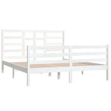 Bed Frame without Mattress White Solid Wood 160x200 cm 3105871