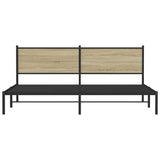 Metal Bed Frame without Mattress Sonoma Oak 193x203 cm 4007722