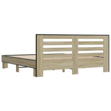 Bed Frame without Mattress Sonoma Oak 200x200 cm 3280083