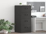 File Cabinet 2 pcs Black 44 x 50 x 139 cm Cold-Rolled Steel 3406154
