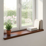 Window Sills 2 pcs Dark Brown 80 x 40 x 2 cm Solid Oak Wood 42050041