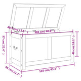 Storage Chest with Lid Brown Solid Wood Acacia 364916