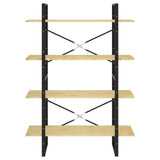 4-Tier Book Cabinet 100x30x140 cm Solid Pine Wood 806482