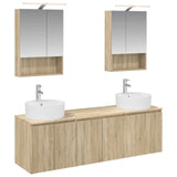 Bathroom Cabinet Set 5 pcs Sonoma Oak Engineered Wood 3406441