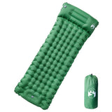 Self Inflating Camping Mattress with Pillow 1-Person Green 4007097