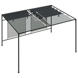 Gazebo with Retractable Roof 4x3x2.3 m Anthracite 180 g/m 313625