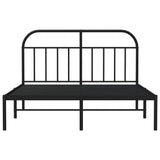 Bed Frame Black Powder-coated steel Double Bed Frame 353635