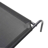 Elevated Dog Bed Black 150x90x20 cm Textilene and Steel 42000837