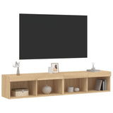 TV Cabinets with LED Lights 2 pcs Sonoma Oak 80x30x30 cm 837146