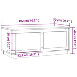 Coffee Table Sonoma Oak 102x50x44 cm Engineered Wood 819879