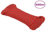 Boat Rope Red 5 mm 500 m Polypropylene 152389