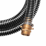 142890 Suction Hose with Brass Connectors 7 m 25 mm Black