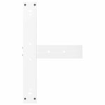 ZNTS Bar Table Legs T-Shaped 2 pcs White 60x35x cm Steel 4013093