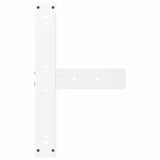 ZNTS Bar Table Legs T-Shaped 2 pcs White 60x35x cm Steel 4013093