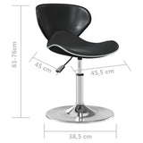 Bar Stool Black Faux Leather 335110