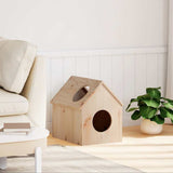 Cat House 41x50x50 cm Solid Wood Pine 859295