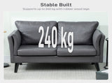 Two-Seater Leathaire Sofa - Grey T3398P424901