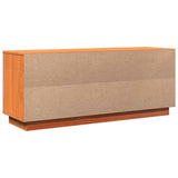 Shoe Cabinet Wax Brown 110x34x45 cm Solid Wood Pine 847123