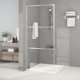 Walk-in Shower Wall Silver 90x195 cm Clear ESG Glass 152116