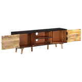 TV Cabinet 140x30x46 cm Rough Mango Wood and Solid Acacia Wood 338420