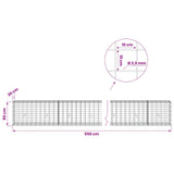 Gabion with 3.5 mm Wire and 10x10 cm Mesh 550x30x50 cm 3463181