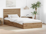 Bed Frame with Drawer Artisan Oak 100 x 200 cm Engineered Wood 3409693