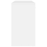 Desk with Drawer&Cabinet High Gloss White 100x40x73 cm Engineered Wood 342655