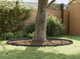 Lawn Edging 30 pcs 103 x 15 cm Steel Black 8008646