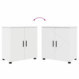 Bathroom Furniture Set 4 pcs White Engineered wood & Metal 3392963