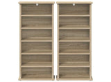 CD Cabinet 2 pcs Sonoma Oak 32 x 17 x 92 cm Engineered Wood 8012751