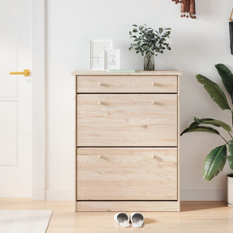 Shoe Cabinet ALTA 77x35x96 cm Solid Wood Pine 353923