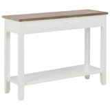 249901 Console Table White 110x35x80 cm Wood