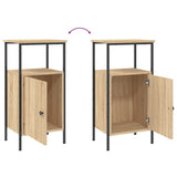 Bedside Cabinets 2 pcs Sonoma Oak 41x31x80 cm Engineered Wood 825926