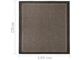 Outdoor Flatweave Rug 120x170 cm Dark Brown 340844