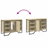 Bathroom Sink Cabinet Sonoma Oak 91x35x60 cm Engineered Wood 848665