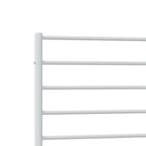 Metal Bed Frame without Mattress with Headboard White 100x200cm 352363