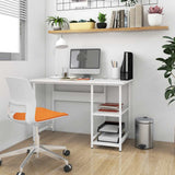 Computer Desk White 105x50x72 cm MDF and Metal 20551