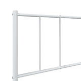Metal Bed Frame without Mattress with Headboard White 100x200cm 352524