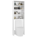 Washing Machine Cabinet High Gloss White 64x24x190 cm 808410