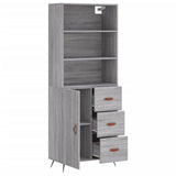Highboard Grey Sonoma 69.5x34x180 cm Engineered Wood 3189419