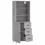 Highboard Grey Sonoma 69.5x34x180 cm Engineered Wood 3189419