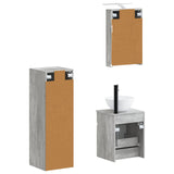 Bathroom Furniture Set 4 pcs Concrete Grey 3407458