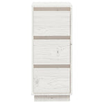 ZNTS Sideboard White 32x34x75 cm Solid Wood Pine 813367