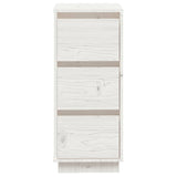 ZNTS Sideboard White 32x34x75 cm Solid Wood Pine 813367