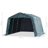 Removable Livestock Tent PVC 550 g/m 3.3x4.8 m Dark Green 3055648